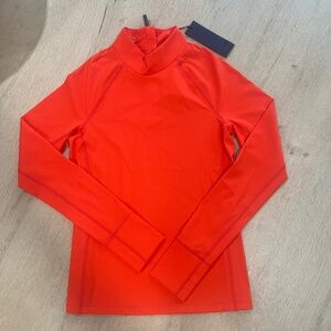 NWT Greyson Clothiers Soleil Mock Neck Top in Poppy